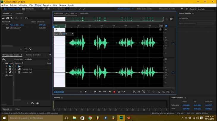 Edición de Audio con Adobe Audition CC